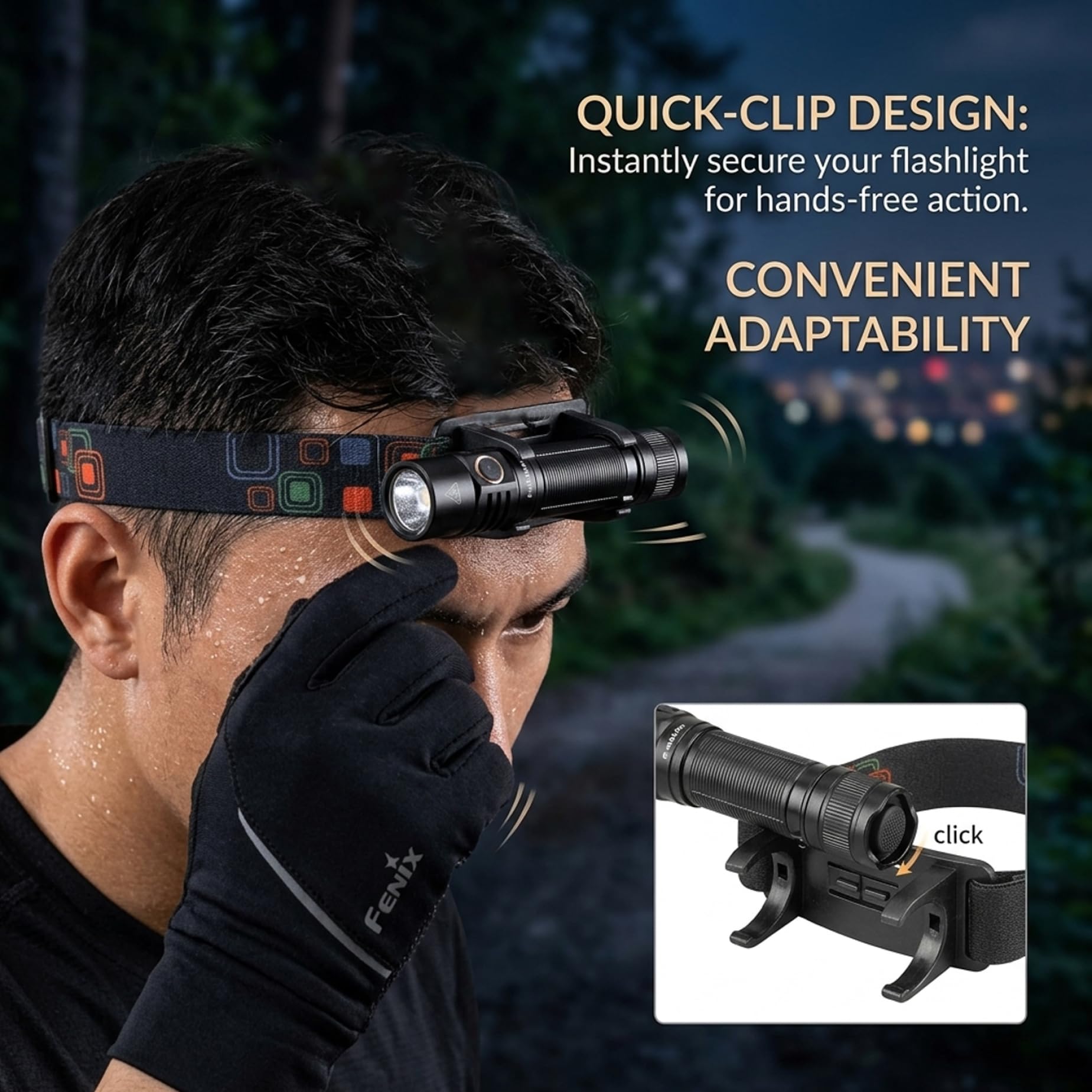 Paquete de 2 Correas Ajustables para Linterna Frontal, Diadema con Soporte para Linterna, Compatible con linternas Frontales LED de 24 mm. Banda de Repuesto.
