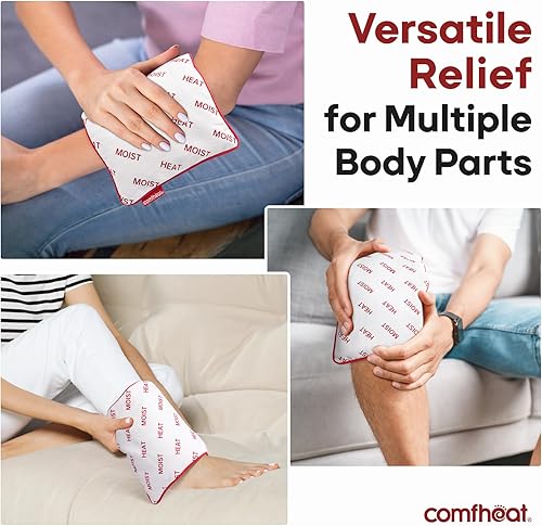 Miniatura 4 de Almohadilla térmica pequeña para microondas con funda lavable de 11 x 6.3 pulgadas, paquetes calientes de lavanda para aliviar el dolor, terapia de