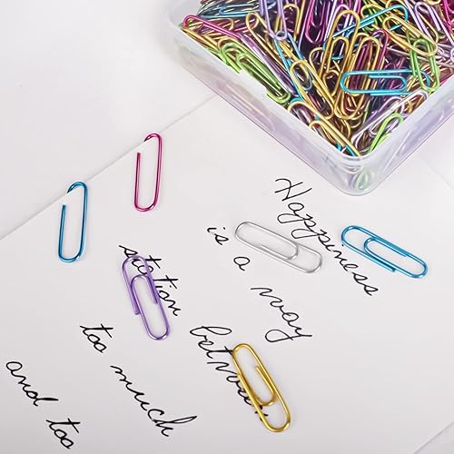 Miniatura 5 de 300 clips de papel de tamaño pequeño, clips recubiertos de colores surtidos suaves y duraderos para aula, oficina, escuela y uso personal