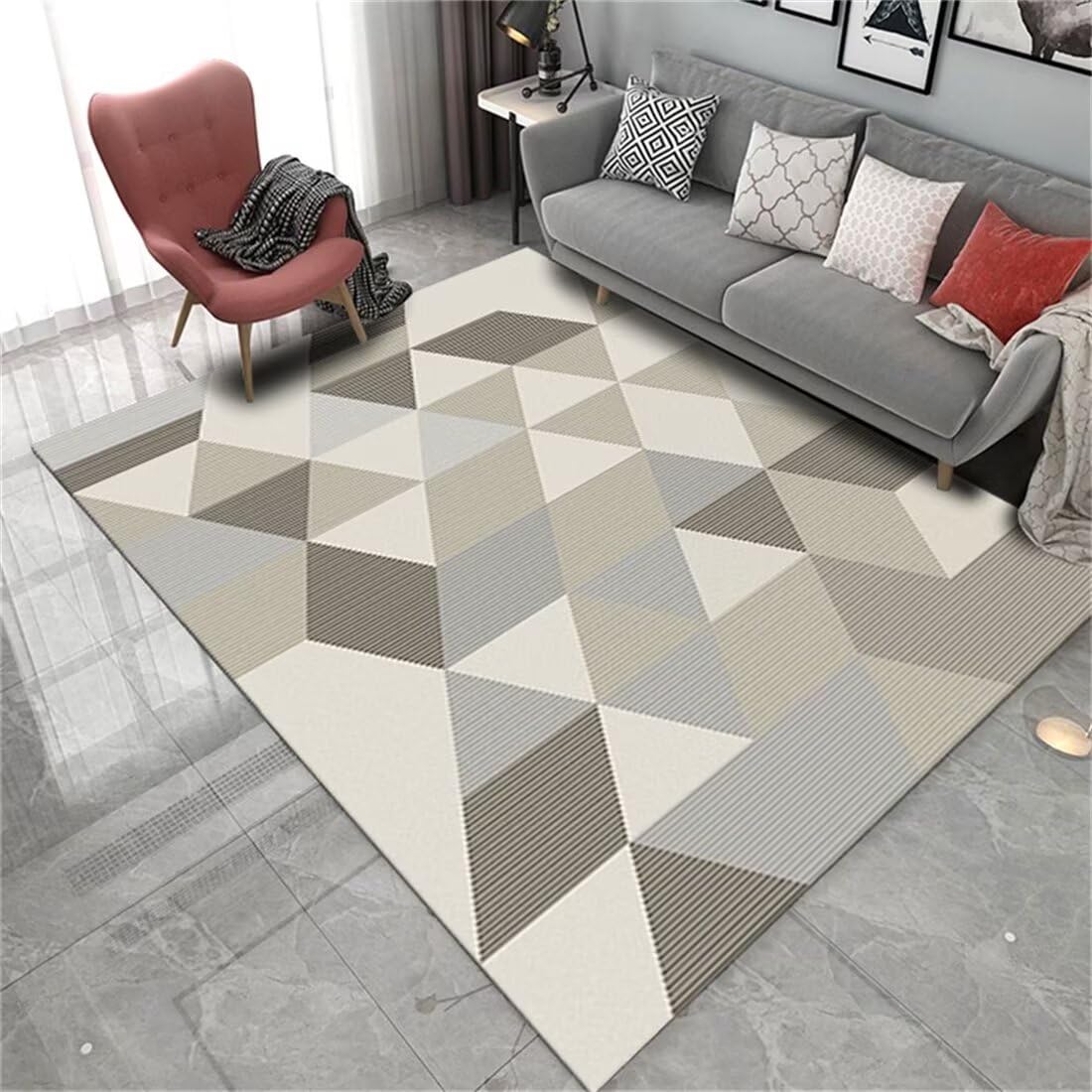 Tapis de couloir gris à grande surface 90x200 pour sécuriser et habiller l'entrée