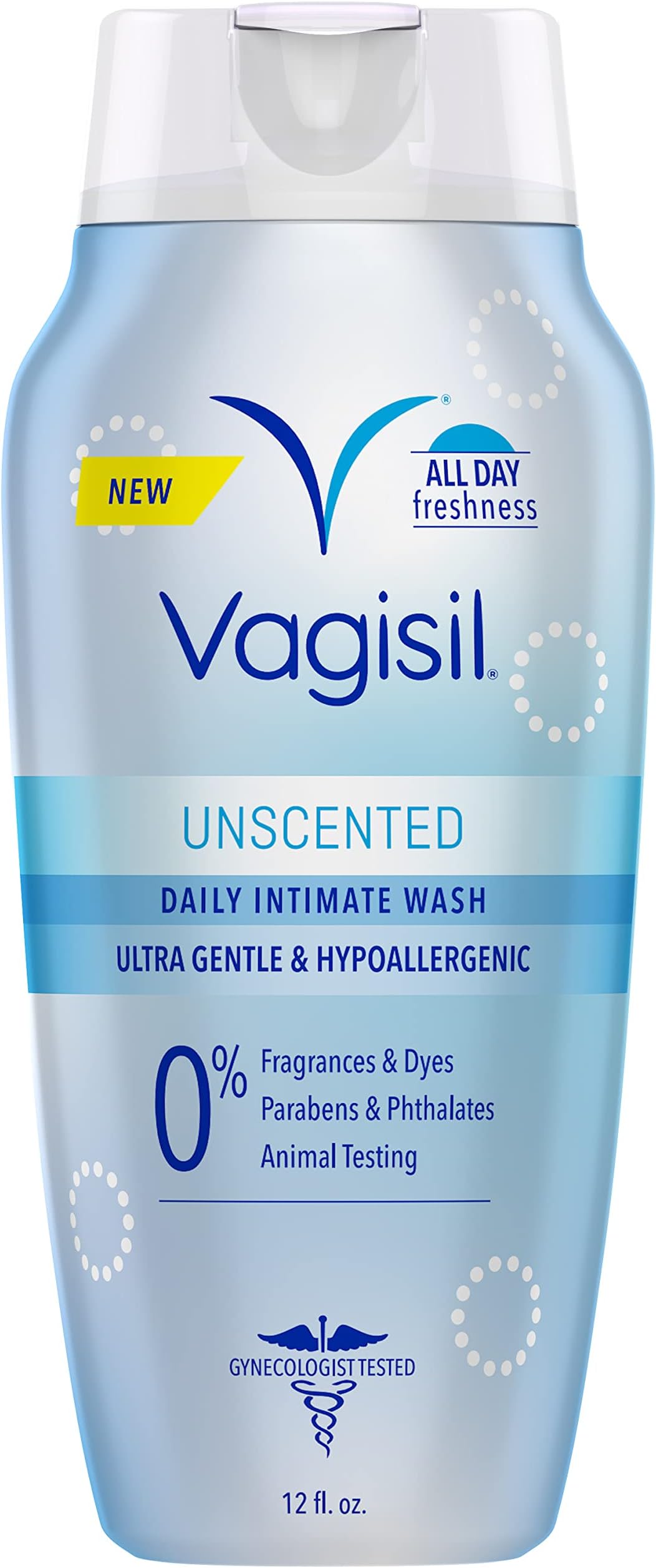 Feminine Wash for Intimate Area Hygiene, pH Balanced and Gynecologist Tested, Unscented, 12 oz (Pack of 1)