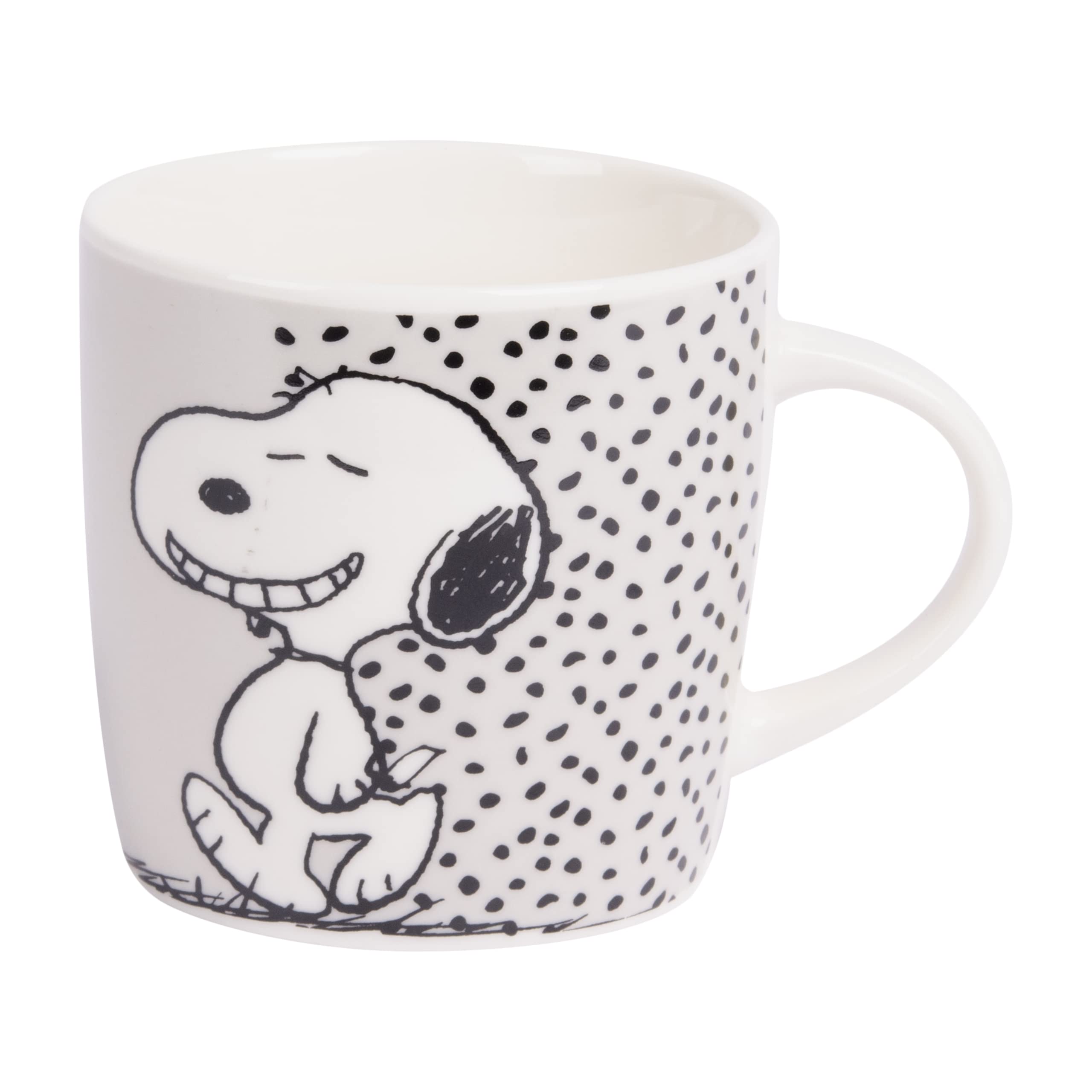 Set da colazione dei Peanuts Snoopy - Qualcuno ha detto cibo! Set di stoviglie 3 pezzi, piatto, ciotola e tazza in porcellana Bianco