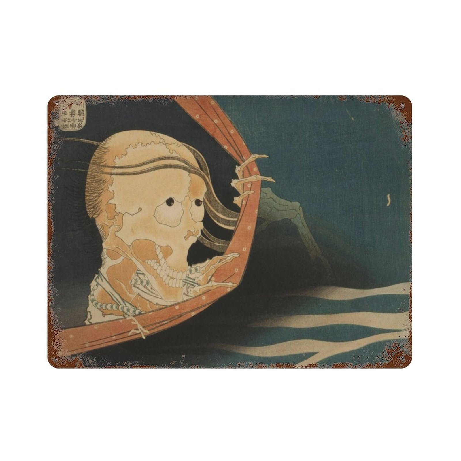 xiaoxiaoshen Hokusai Ghost Japanese Wall Decor Art Metal Tin Poster Modern Home Decor Art Home Bar Shop Decorations Vintage Sign 30x40cm