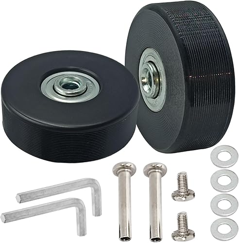 Ruedas de repuesto para equipaje, juego de reparación de ruedas de maleta de 1.969 x 0.709 in, ruedas resistentes al desgaste para bolsa de carrito,