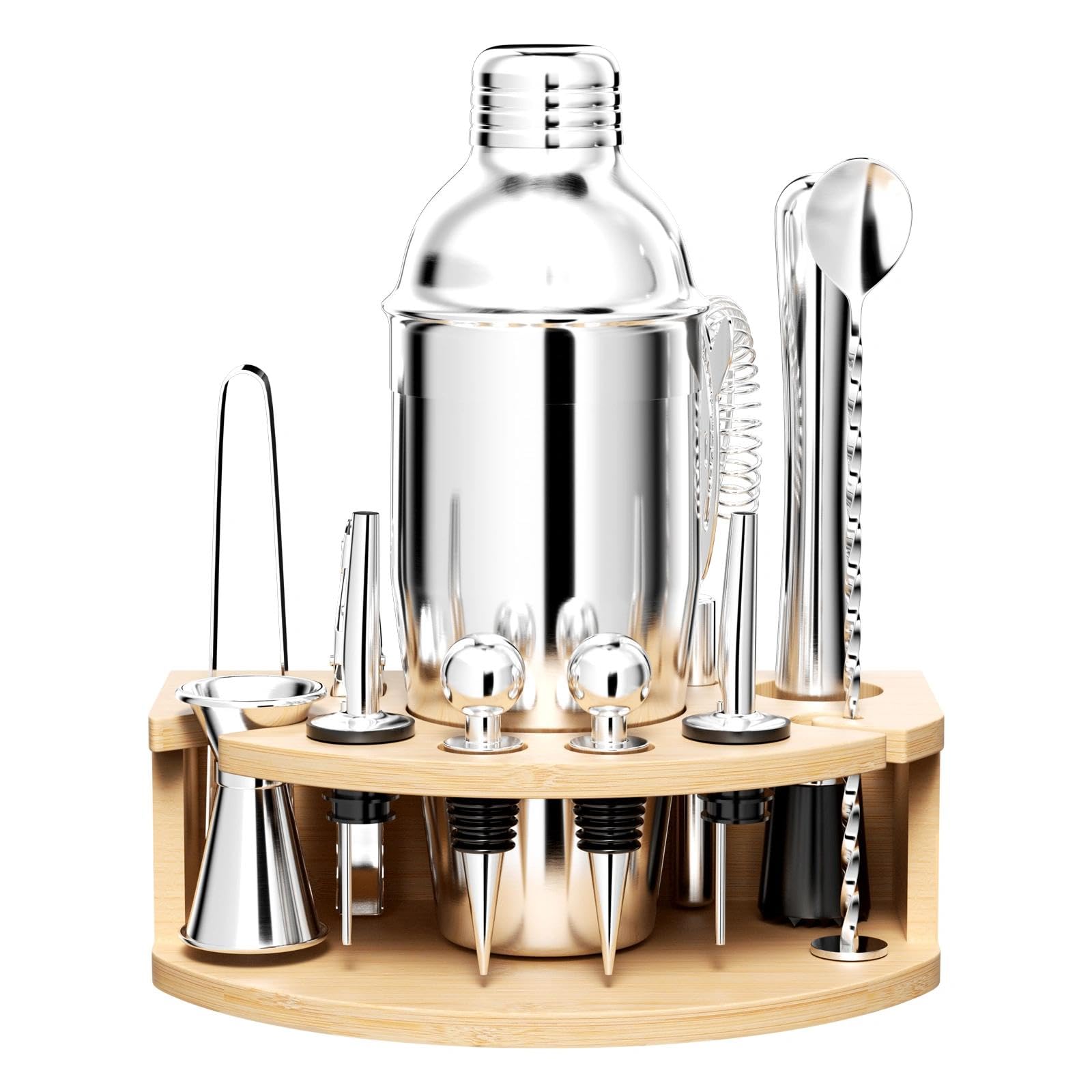 Chiluxendo Regalo Hombre, Coctelera para Barra de Bar Shaker Barware Sets, Profesional Mojito Shakers Accessories, Cocktail Kit Coctelería Accesorios Herramientas Barra Acero Inoxidable