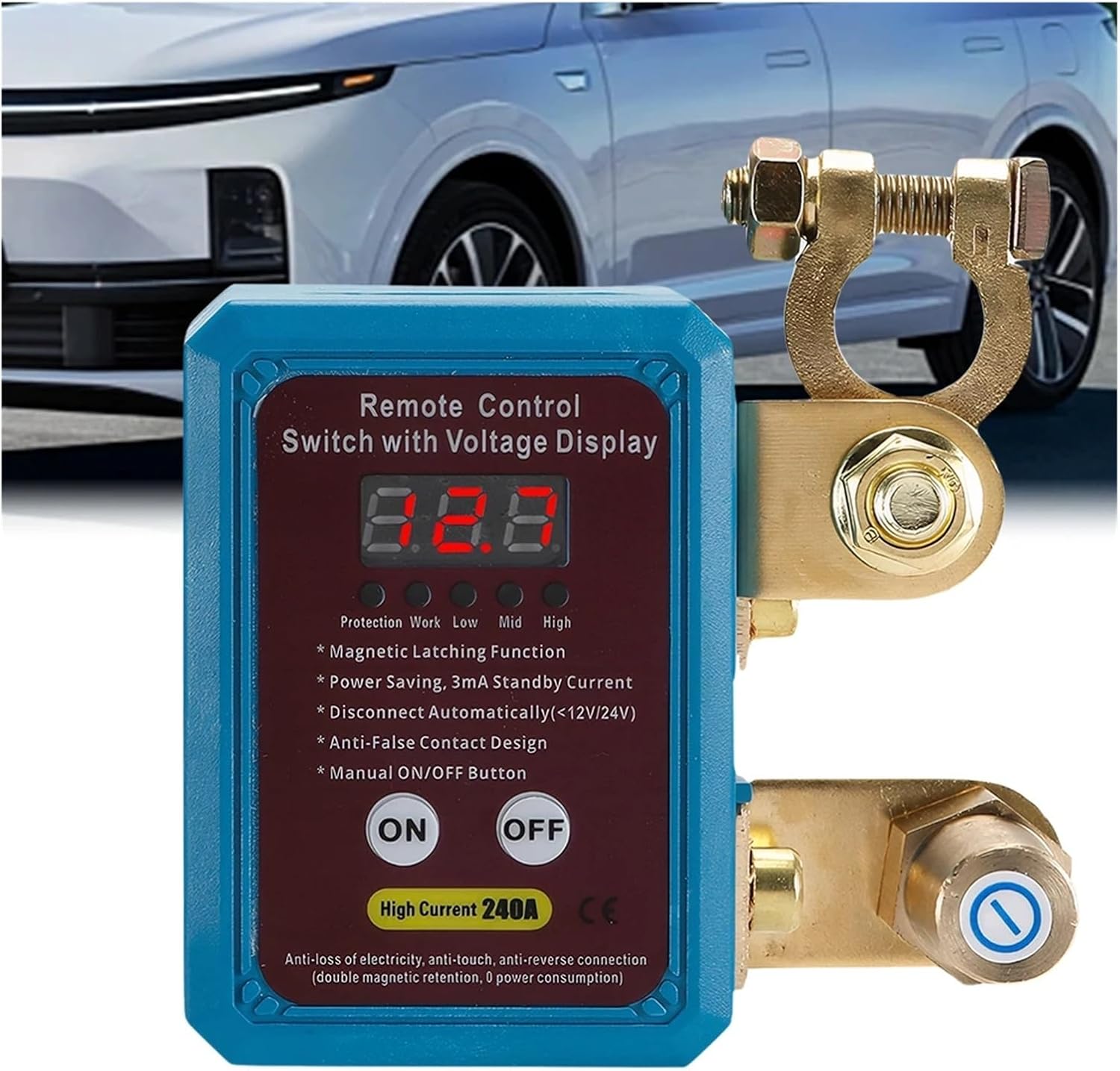 12V 240A Automatic Power Shut Off Switch Leakage Protection Car Remote Battery Cut Off Switch Power Cut Off Kill Switch