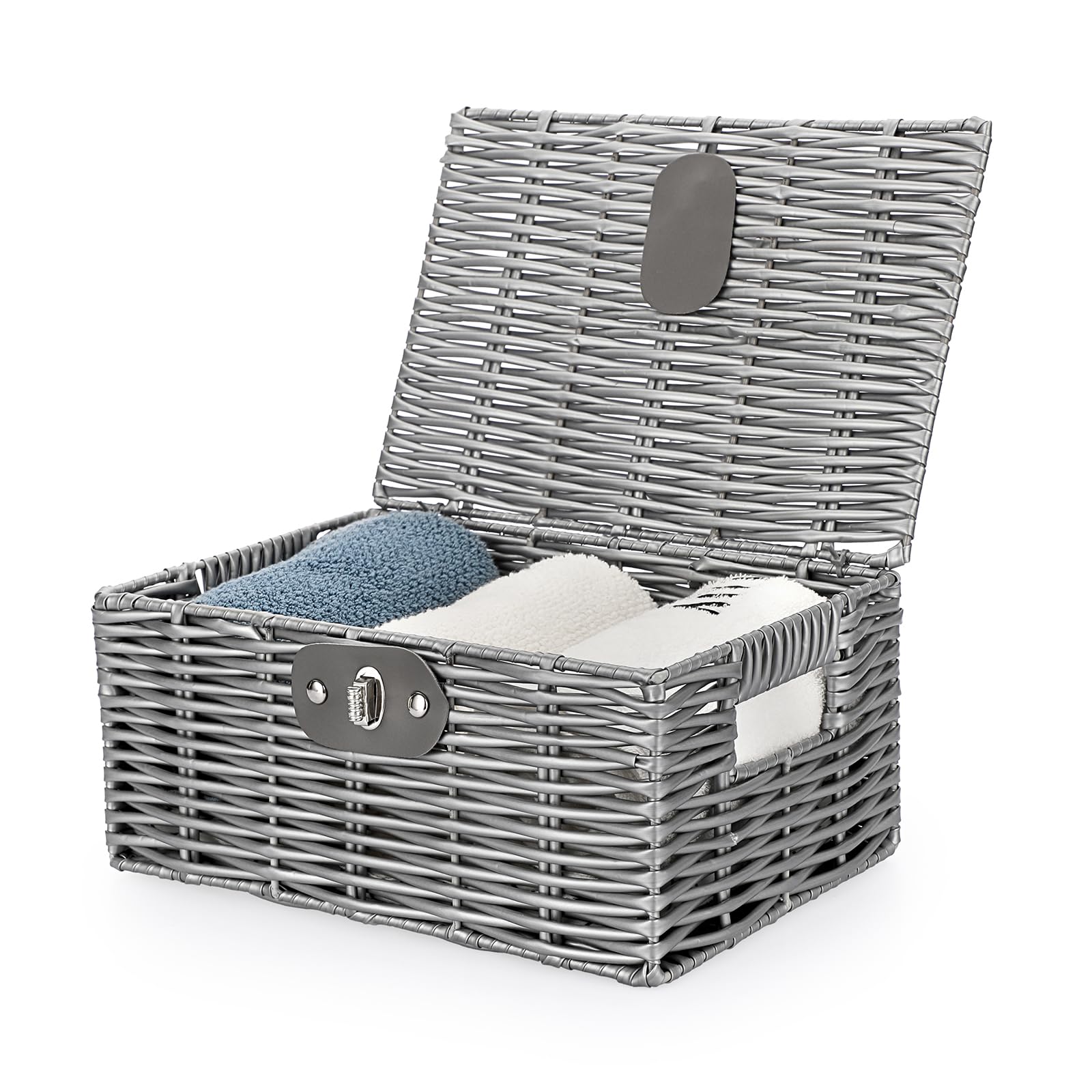 Amazon.com: Hipiwe Woven Shelf Basket Bin with Lock & Handle