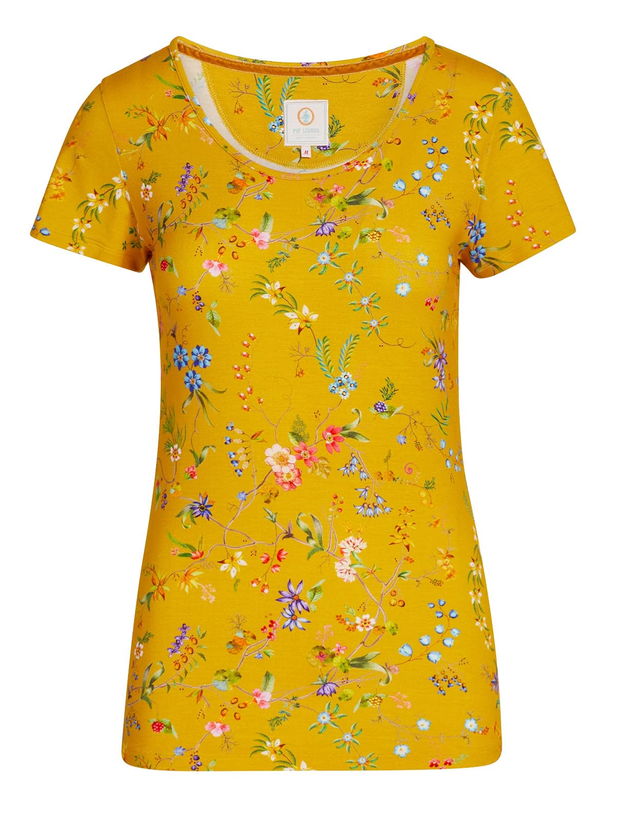PIP Studio Tilly Kurzarm Top Petites Fleurs | gelb - S