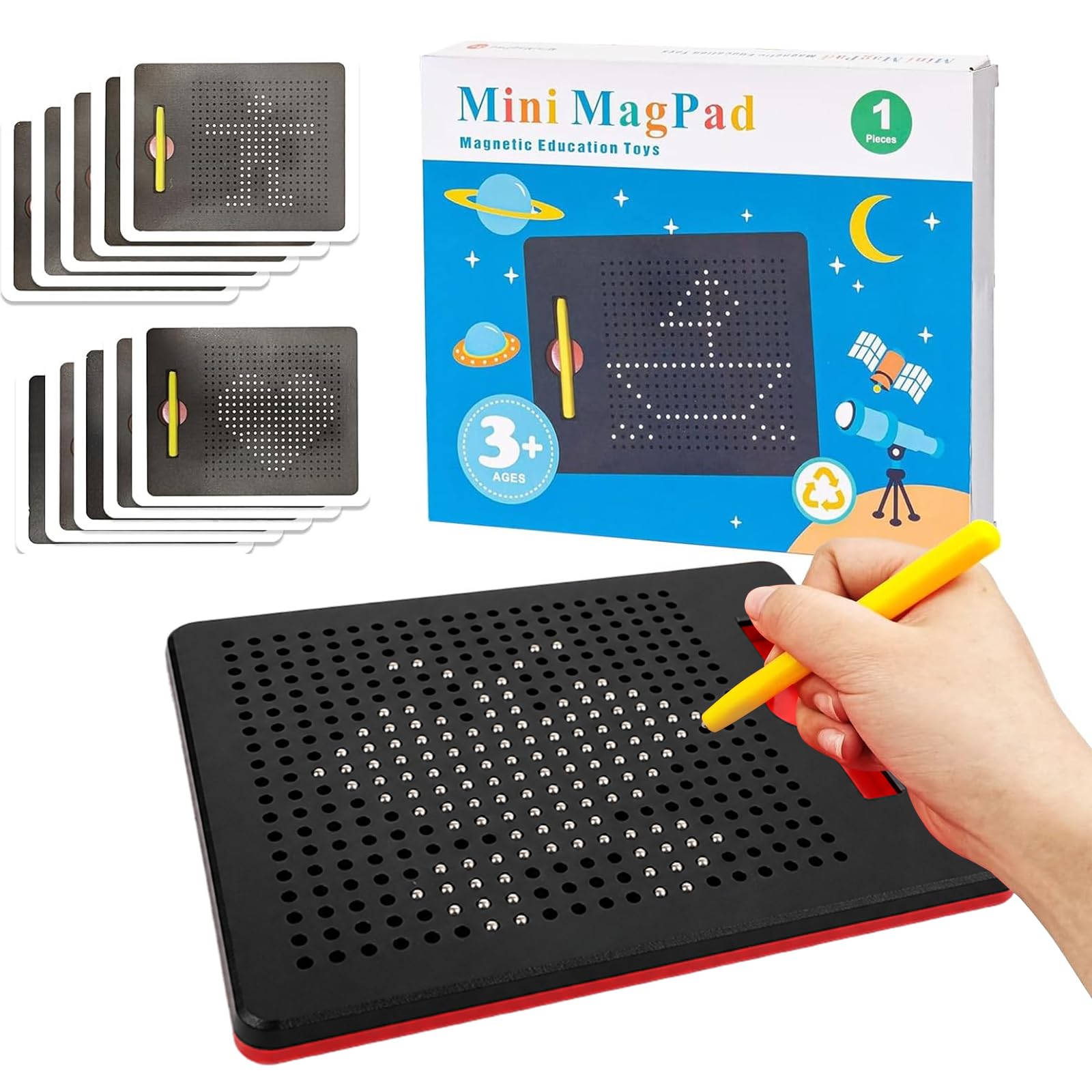 MIHURO Magnet Board For Kids, Magnetic Drawing Board for Children (Black)