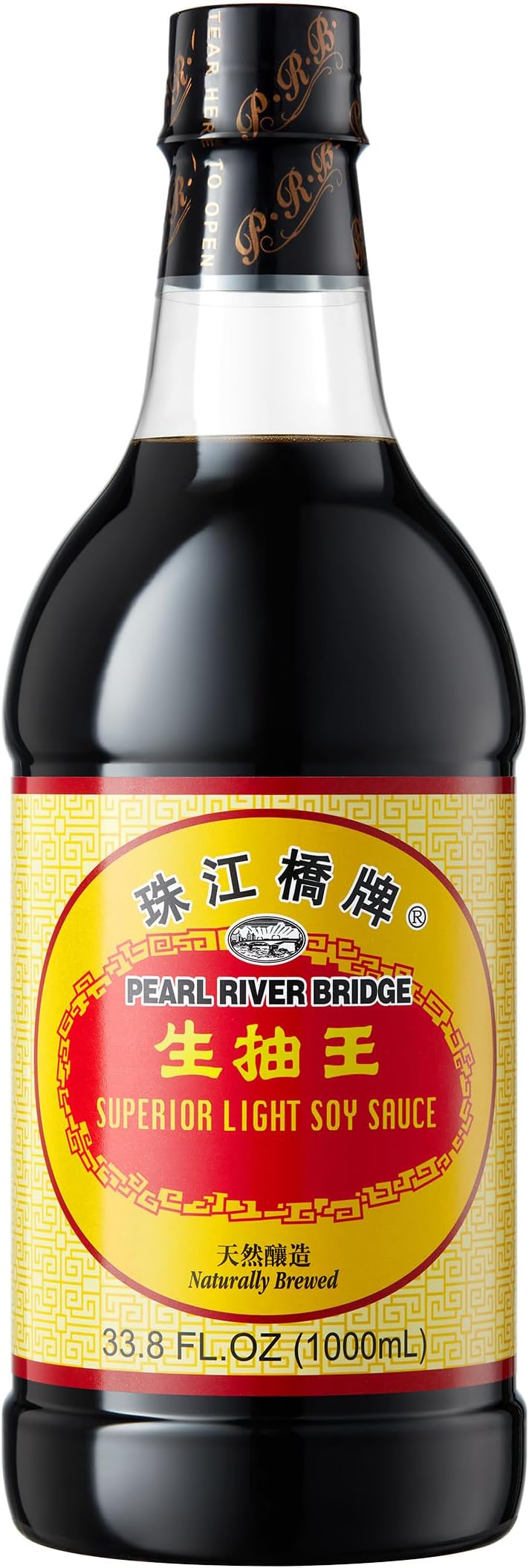 Pearl River Bridge Light Soy Sauce, Chinese Soy Sauce for All Purpose Seasoning, Flavoring, Perfect Condiment for Chinese Cuisine, Sushi, Korean Dishes, and Asian Stir Fry, Superior, 33.8 fl. Oz