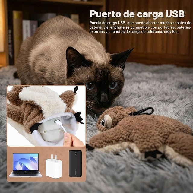 Foto 7 de 7 de Mapille Juguete para Gatos Pajaro Volador con Hierba Gatera, Control Remoto