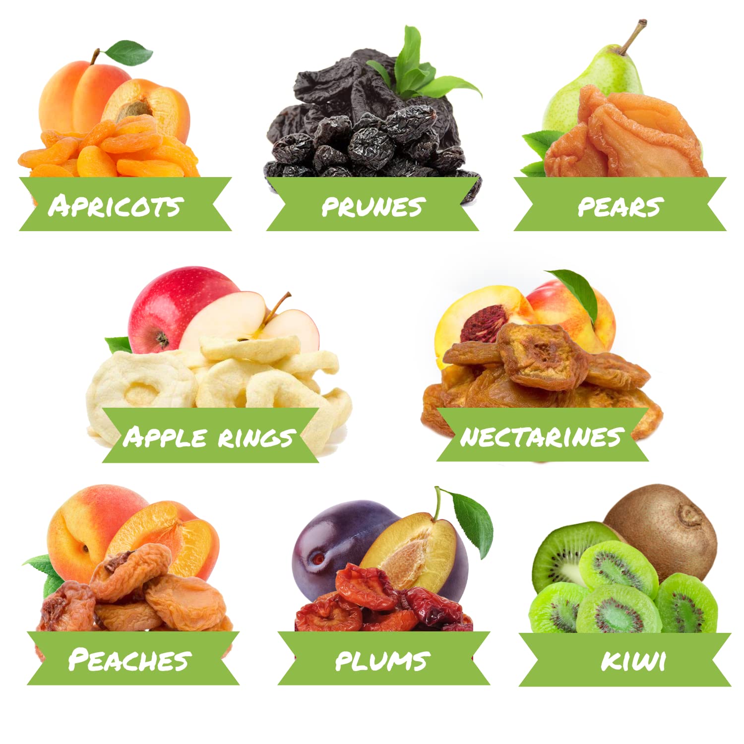 Dried Mixed Fruit with Prunes by It's Delish, 5 lbs Bulk | Snack Mix of Prunes, Apricots, Plums, Apple Rings, Nectarines, Peaches, Pears, Kiwi Slices | Dry Fruits - Vegan Kosher Healthy Snacks