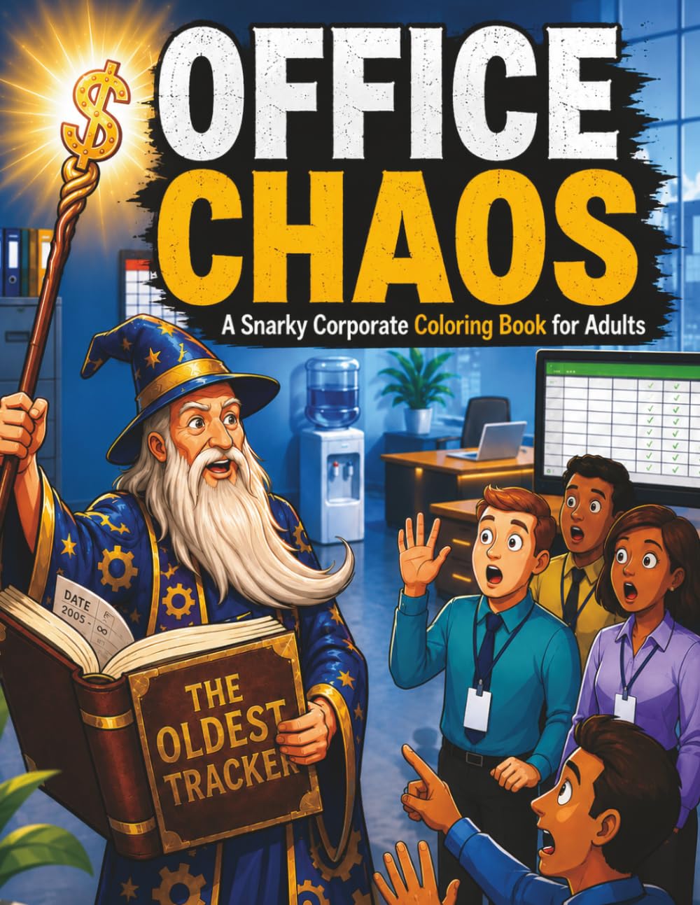 OFFICE CHAOS: A Snarky Corporate Coloring Book for Adults: Funny Stress Relief for Coworkers, Bosses & Cubicle Survivors - Meetings, Burnout, Layoffs, AI Anxiety & Everything Broken About Work