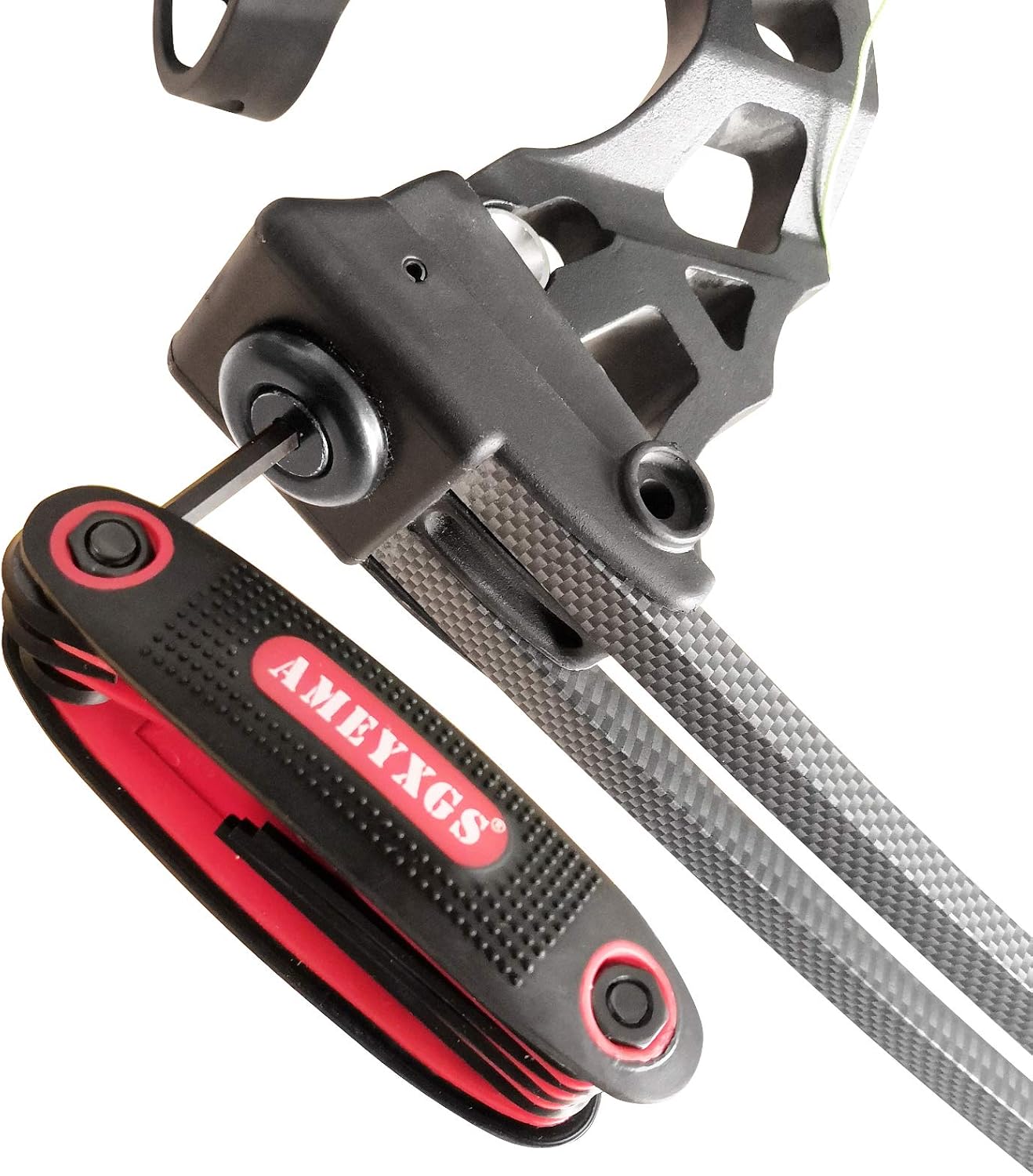 AMEYXGS Archery Allen Wrench Tool Set 9 in 1 Universal Multi-Wrench Foldable Inch Repairing Tool
