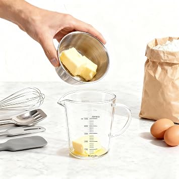 500ml/2 Cup Glass Measuring Cup,Liquid Measuring Cups with Handle for Baking,Cooking,Prepping Kitchen Essentials