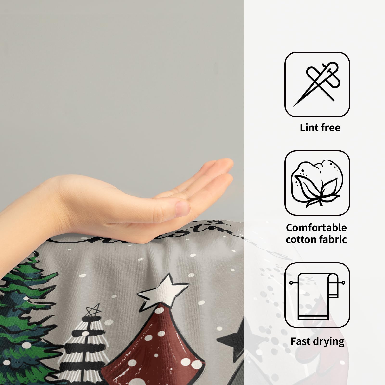 BALSAM & FIR TRADING CO】クリスマス タオル フェイスタオル 2枚