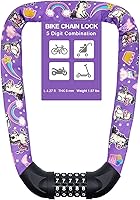Vista 21 de NDakter Cerradura de cadena para bicicleta, combinación de 5 dígitos, resistente, antirrobo, cerradura de bicicleta de seguridad