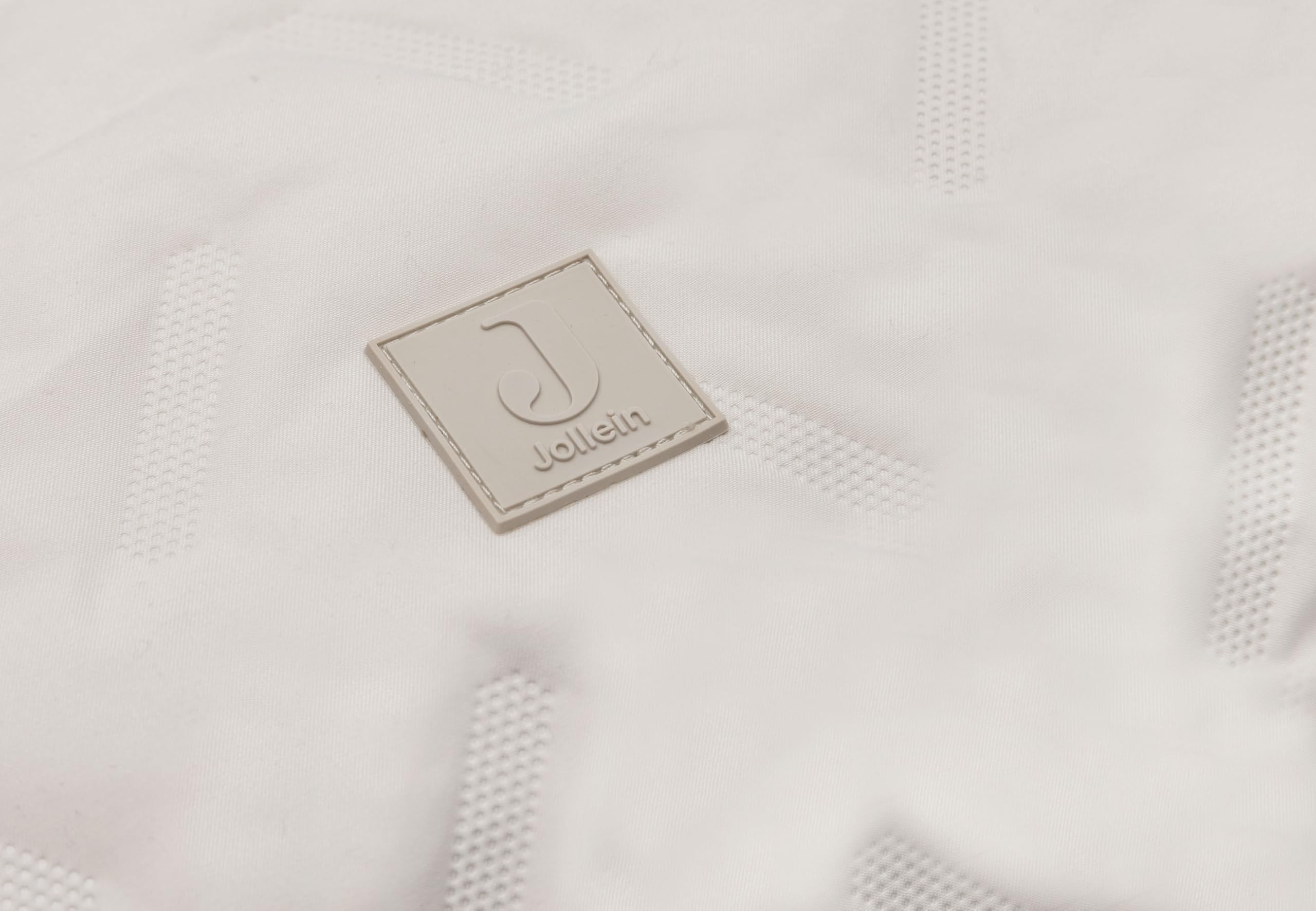 Jollein Nid d’Ange - Embossed - Sand - Pour Poussette ou Landau - Doublure Polaire Douce - Ouverture Complète - Lavable à 30 °C