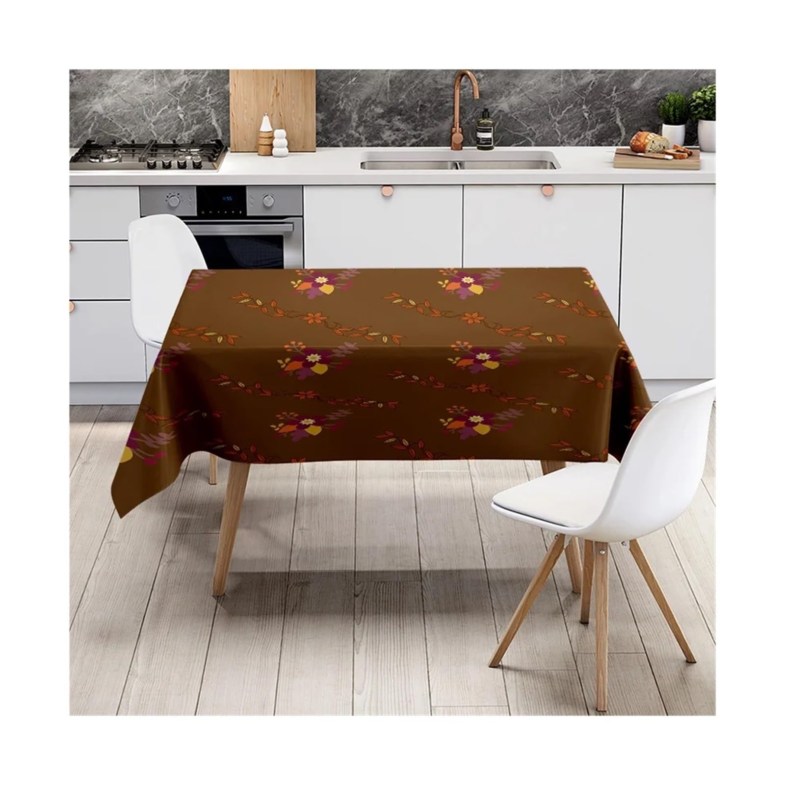 Mantel de Navidad Modern Colorful Leaves Tablecloth Decoration Autumn Thanksgiving Festive Party Home Dining Cover(160X220CM)
