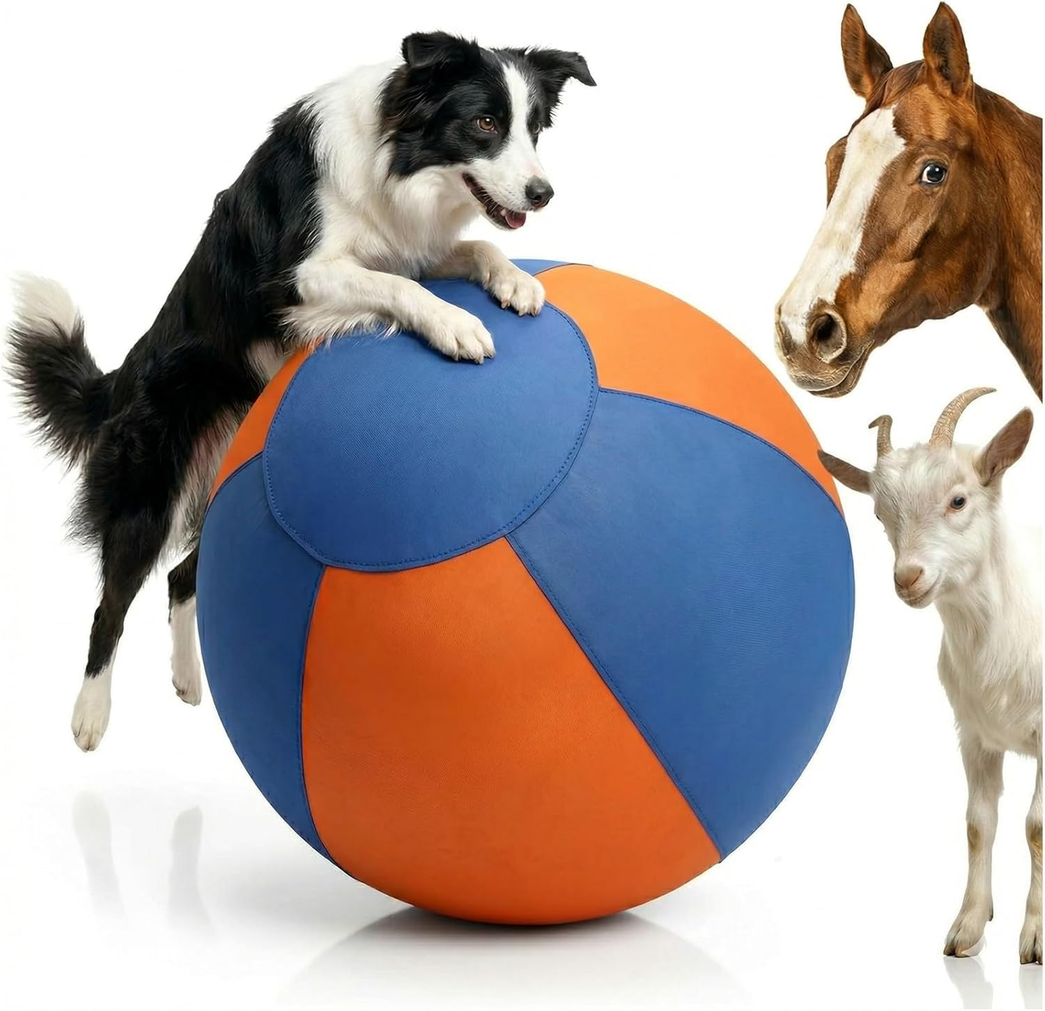 Generisch Herding Ball für Hunde, Großer Interaktiver Hundespielball aus PVC, Bissfester Hüteball für Border Collie & Australian Shepherd, Interaktives Kauspielzeug für Ausbildung & Bewegung (L)