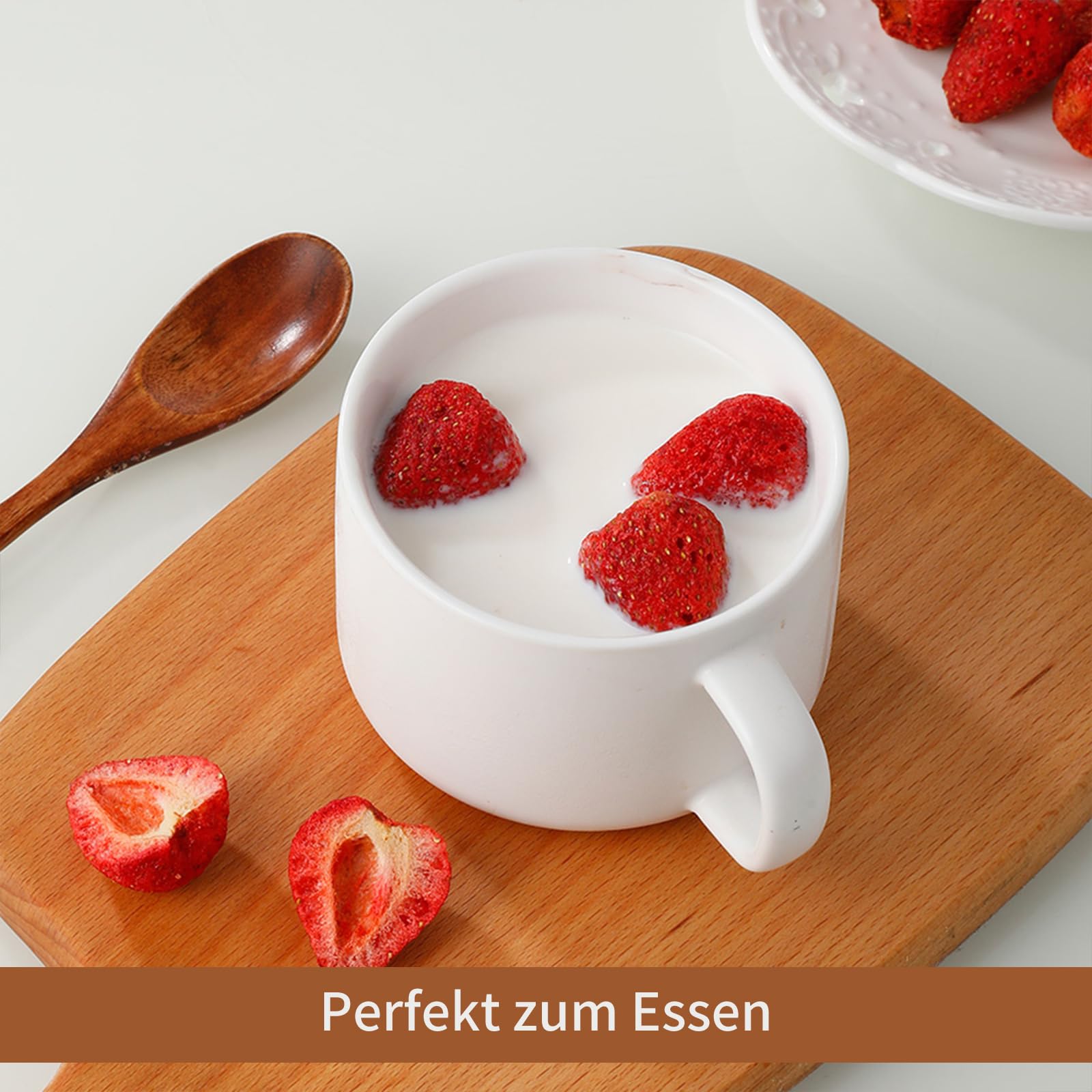 Fragole liofilizzate premium 110 g,Fragole secche congelate intere grandi,100% naturali,Senza additivi