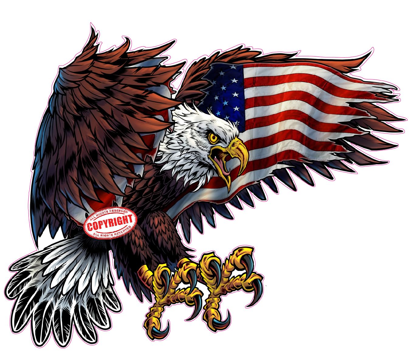 Amazon.com: American Eagle American Flag 2023 Decal (6
