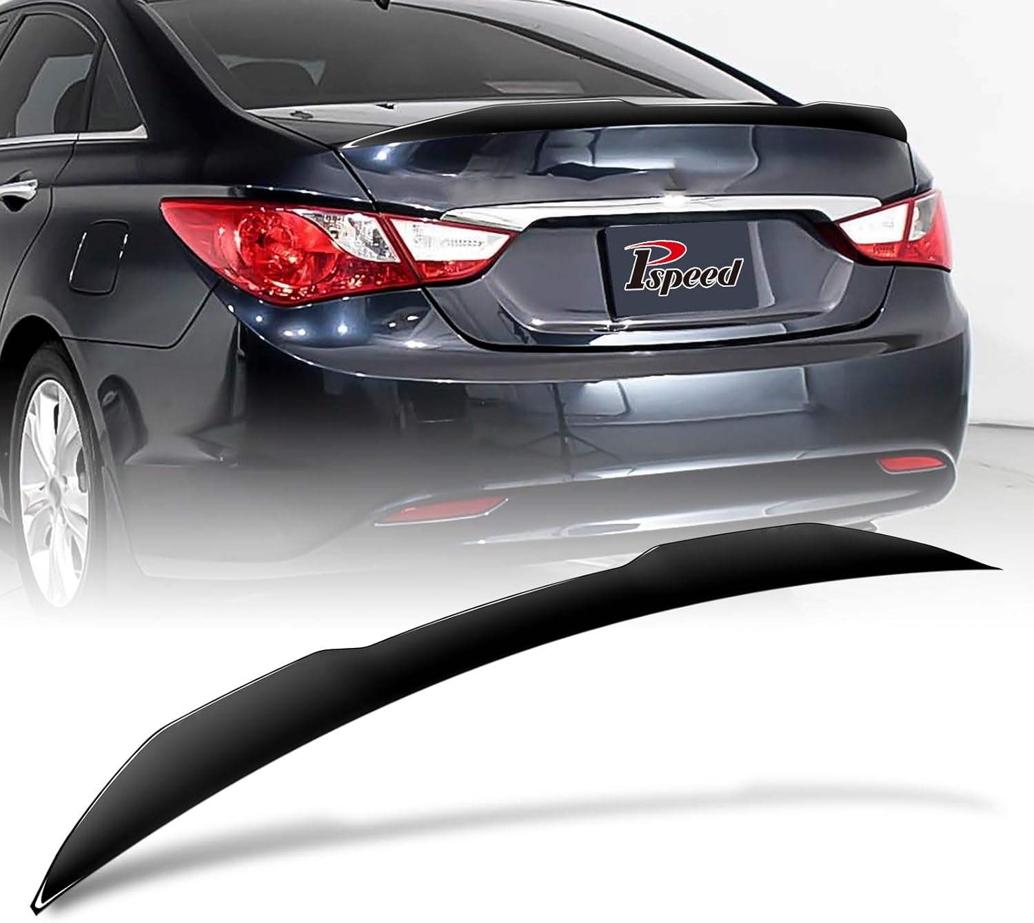 Rear Spoiler fit for Hyundai Sonata Sedan GL 2011 2012 2013, for Hyundai Sonata Sedan GLS/Hybrid/Limited/SE 2011-2014, for Sonata Sedan Limited 2013 2014 Gloss Black Rear Wing Trunk Spoiler
