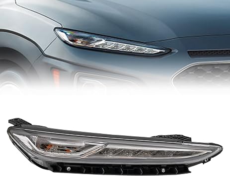 LYNICESHOP Front Headlight Assembly, LED Daytime Running Lights DRL for 2018-2021 Hyundai Kona, Replacement 92208J9010 Passenger Side