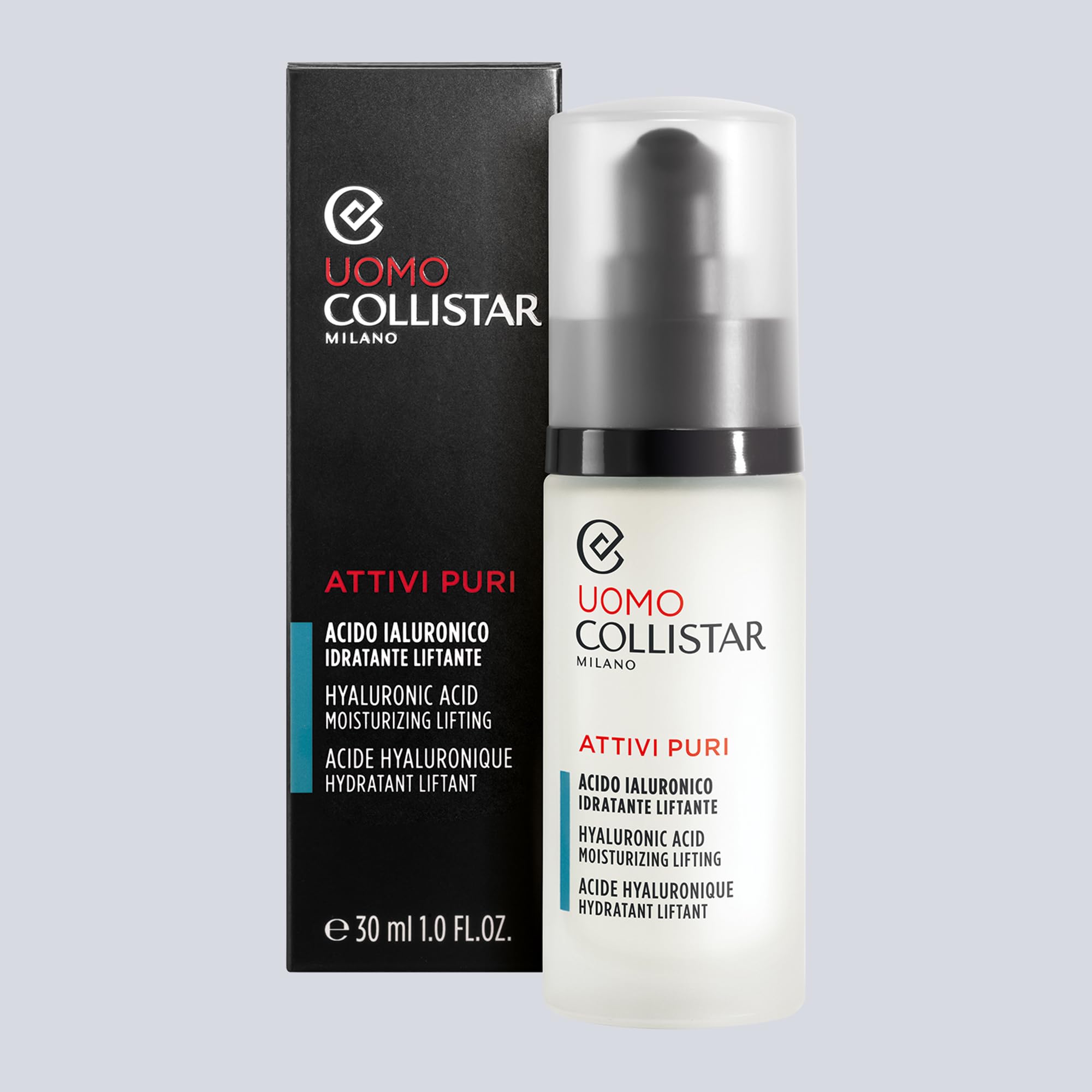 Collistar Attivi Puri Siero Acido Ialuronico Idratante Liftante, Ricompattante Anti-rughe, Azione Levigante, Uso Quotidiano, Anche dopo Rasatura, Adatto per Tutti i Tipi di Pelle, 30 ml