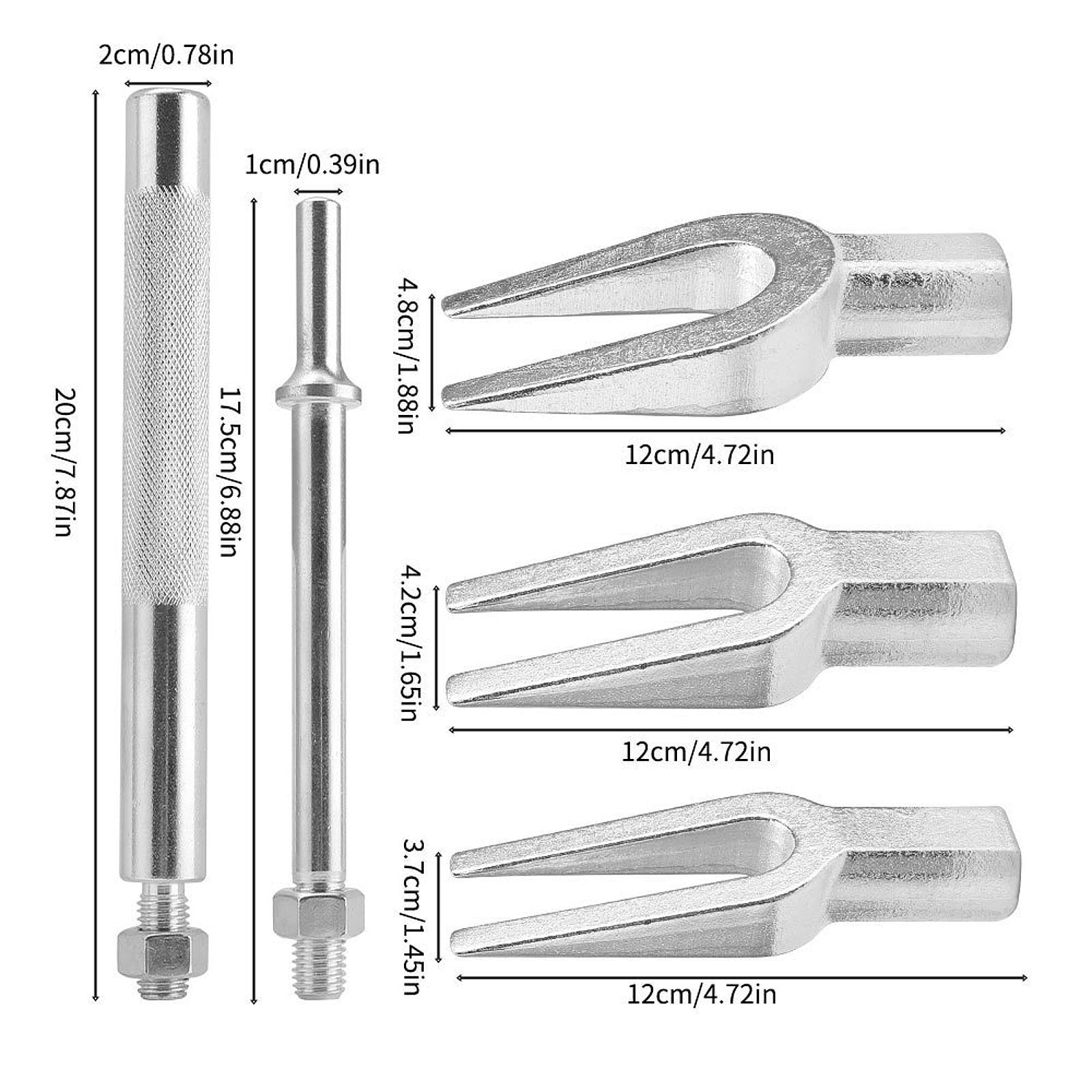 Zestaw 5 widelców do ogórków, drążek kierowniczy Reval, wytrzymały, lekki samochód ciężarowy, 1-1/8", 15/16", 11/16" z separatorem sworzni kulowych do furgonetki dostawczej