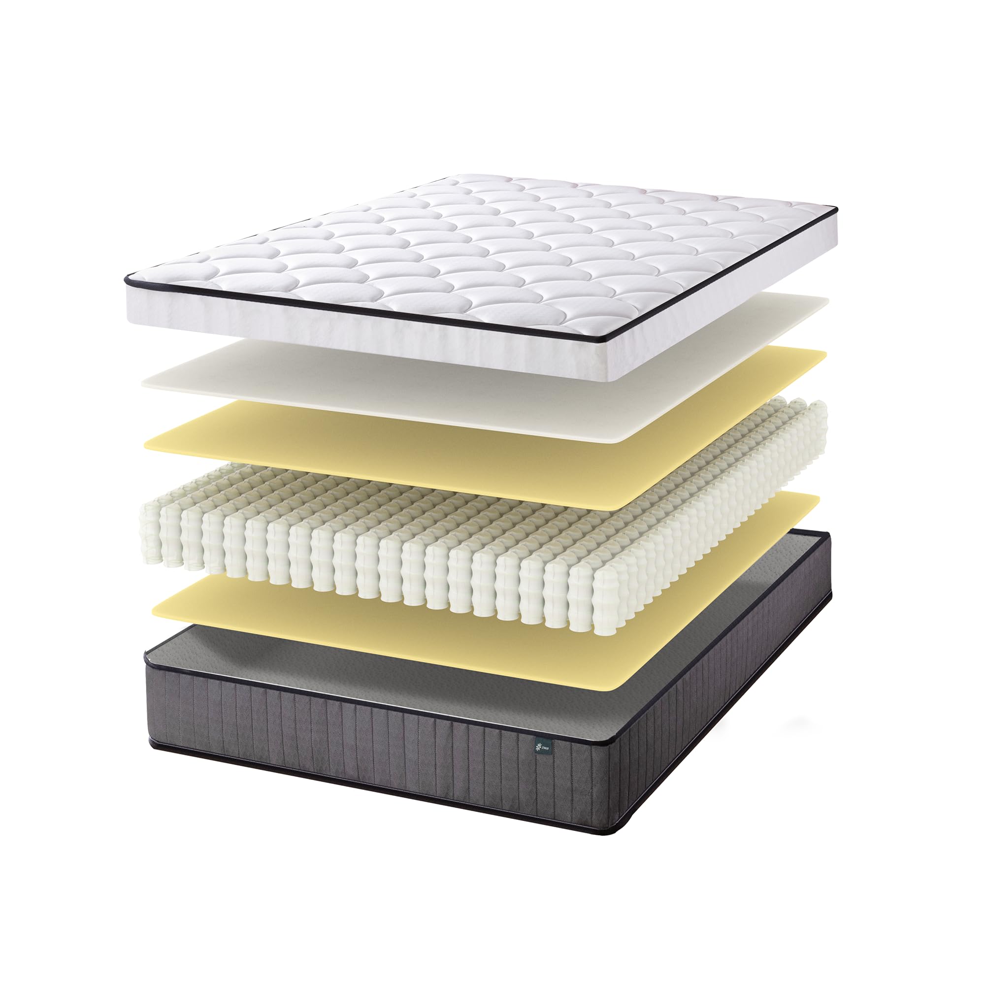 Zinus Materasso Singolo 80x190 cm - Hybrid - Altezza 25 cm - Tight Top - Materasso Memory Foam e Molle Insacchettate - Certificato OEKO-TEX - Comfort Ergonomico