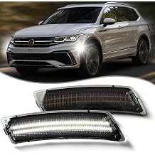 LED Front Fender LED Side Marker Lights Kit for Volkswagen Tiguan 2018-2024 / for Volkswagen Beetle 2012-2019,OEM 5C5945072A / 5C5945071A, Smoked Lens Side Bumper Marker Lamps,2pcs