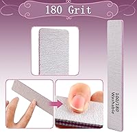 Vista 3 de Lima de uñas, 12 unidades, profesional, reutilizable, grano 100/180, de doble cara, lavable, herramientas de manicura para extensión de uñas de poli