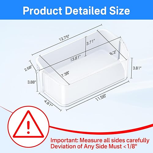 Miniatura 3 de DA97-12650A - Estante de puerta lateral derecho para Samsung Refrigerador Estante de repuesto para Samsung RF263BEAESR RF261BEAESR RF260BEAESR