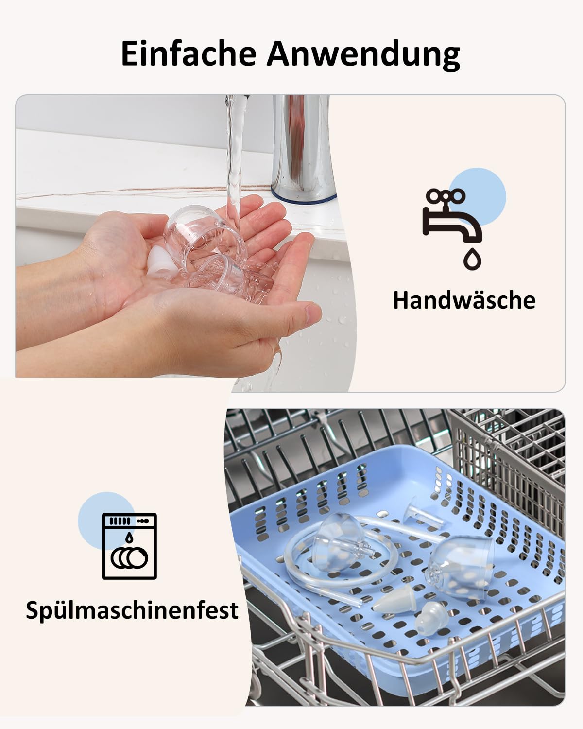 Nasensauger Baby Elektrisch |Elektrischer Nasensauger für Babys 9 Saugstärken Nasensekretsauger Baby Staubsauger Wiederaufladbar Mit Licht und Beruhigender Musik Sicher Effizient Sanft 4