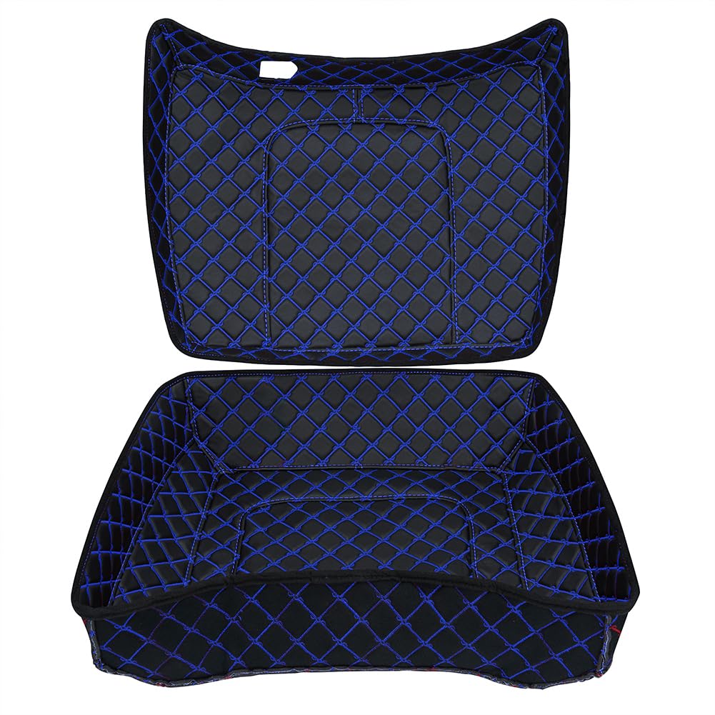 Mats-Csrewy Chopped Tour Pack Liners Custom Stitch, Noise Reduction, Fit for Harley Tour Pack Street Glide/Road Glide 2014-2025 Blue Thread Stitching