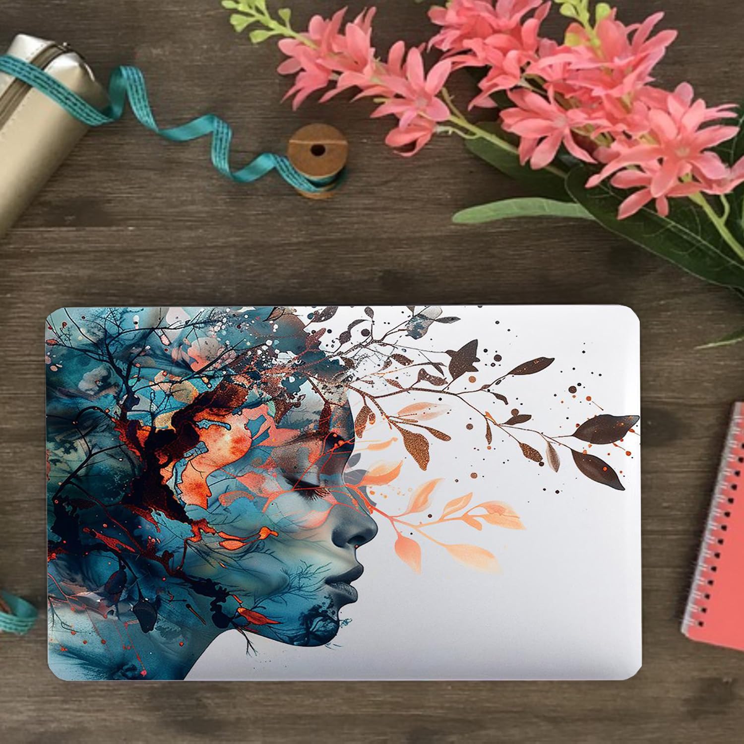 Coque Compatible avec Macbook Air 13 Pouces A2337 M1 A2179 A1932 avec Touch ID 2020 2019 2018, Housse Étui Rigide de Protection Mat en Plastique & Protection Clavier,Blanc