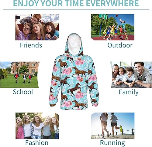 Miniatura 7 de Divertida sudadera con capucha para niñas y niños, sudadera con capucha suave con bolsillos