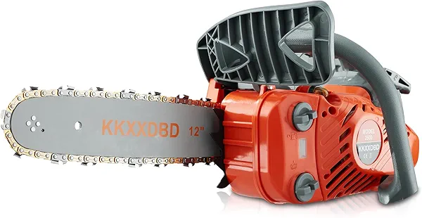 KKXXDBD 25.4 CC Top Handle Gas Powered Chainsaw - Lightweight 12 Inch Chainsaw for Efficient Wood Cutting