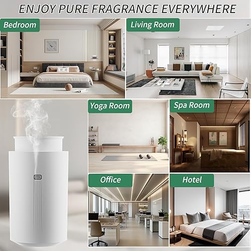 Miniatura 8 de Máquina de aire aromático para el hogar, 2000 pies cuadrados de cobertura de hotel con tecnología inteligente de aire frío, fragancia para toda la