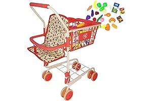Target Grocery Cart for Kids: Interactive Toy Cart with 24-Piece Play Food Set