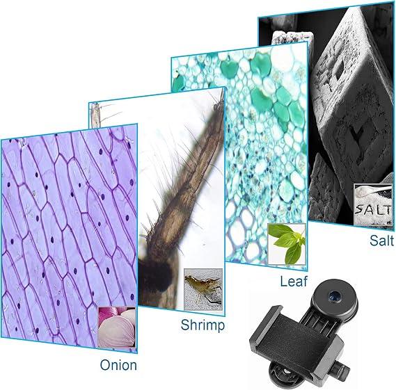Celticbird Smartphone Camera Adapter for Microscope Eyepiece Tube 23.2mm - Built-in 16X Microscope Eyepiece