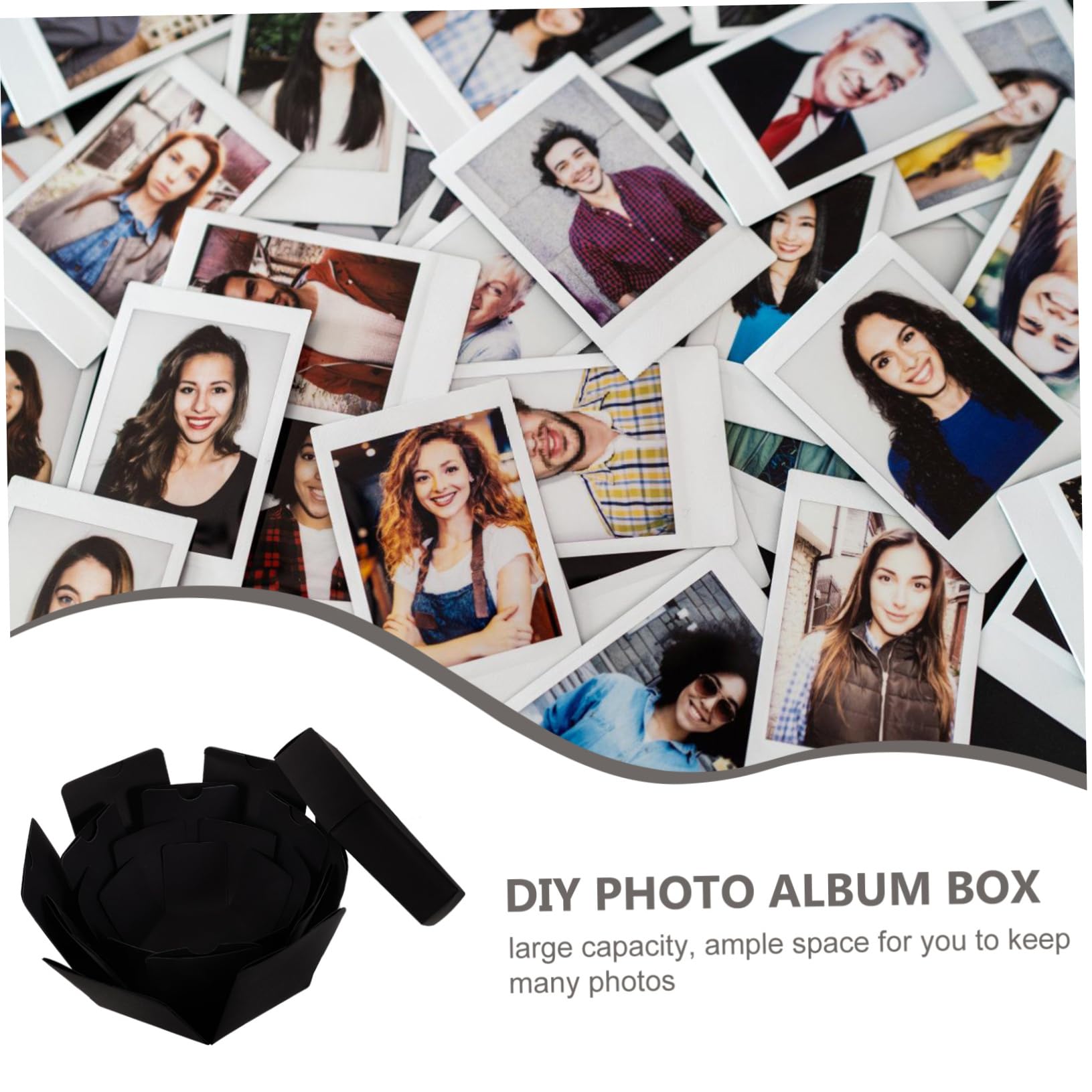 TOPBATHY 1pezzi Album Fotografico Artigianale Contenitore Fai da Te Scatola Regalo Album Ricordi Fatto Mano Decorativo Resistente Compleanno Natale San