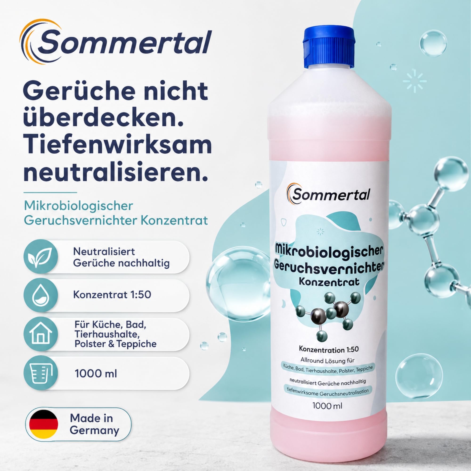 Sommertal Mikrobiologischer Geruchsvernichter Konzentrat 4L – 1:50