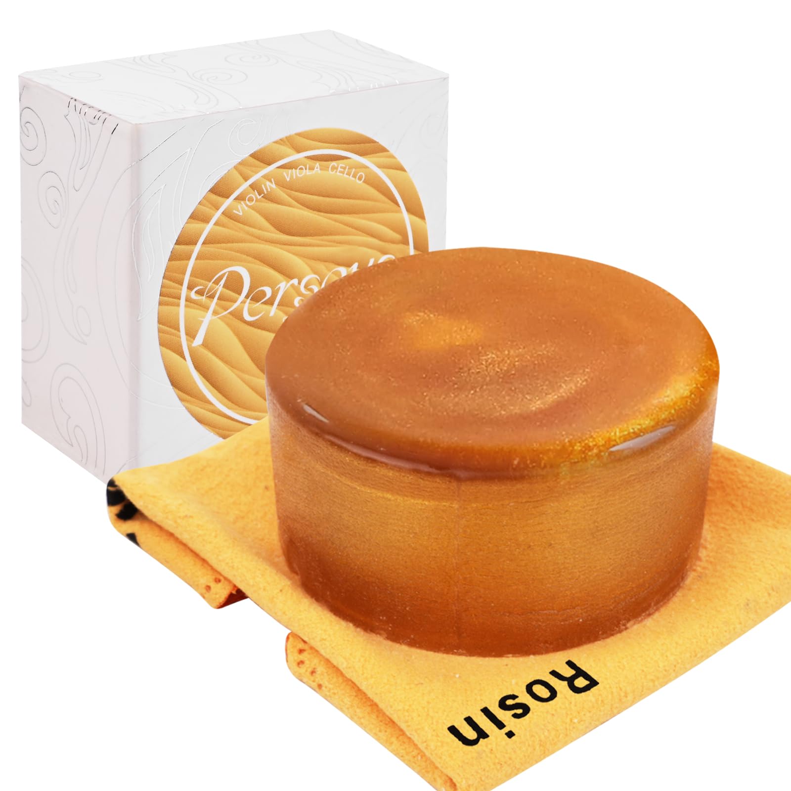 Shongbluu Violin Rosin, Premium Natural Low Dust Gold Rosin for Violin Viola and Cello Bows, (1.97"x1.97"x 0.98", Gold)