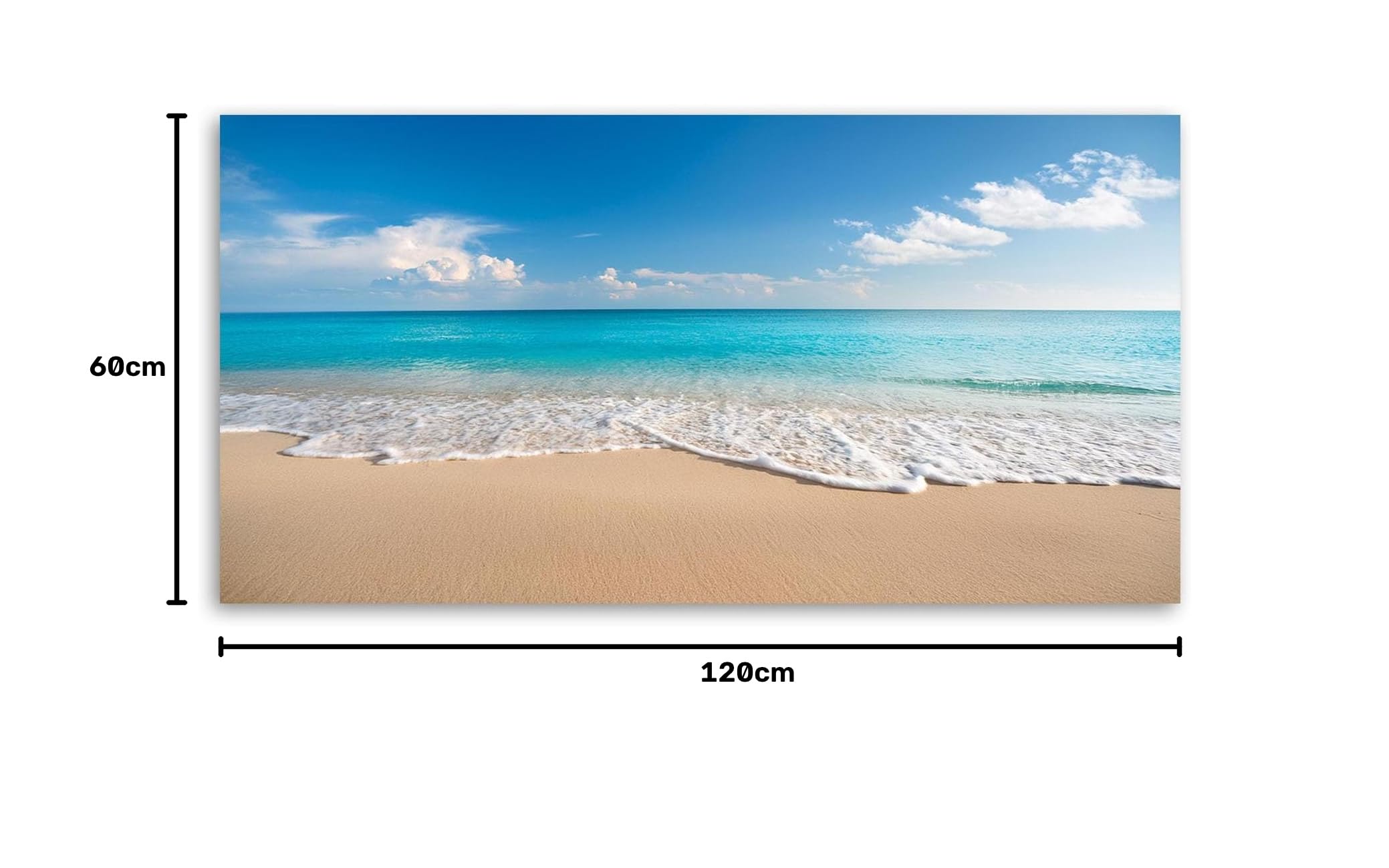 Feeby Cuadro - Cuadros Para Dormitorios - Paisaje marino azul - 120x60 cm - Decoracion Pared - Para el Dormitorio y la Sala de Estar