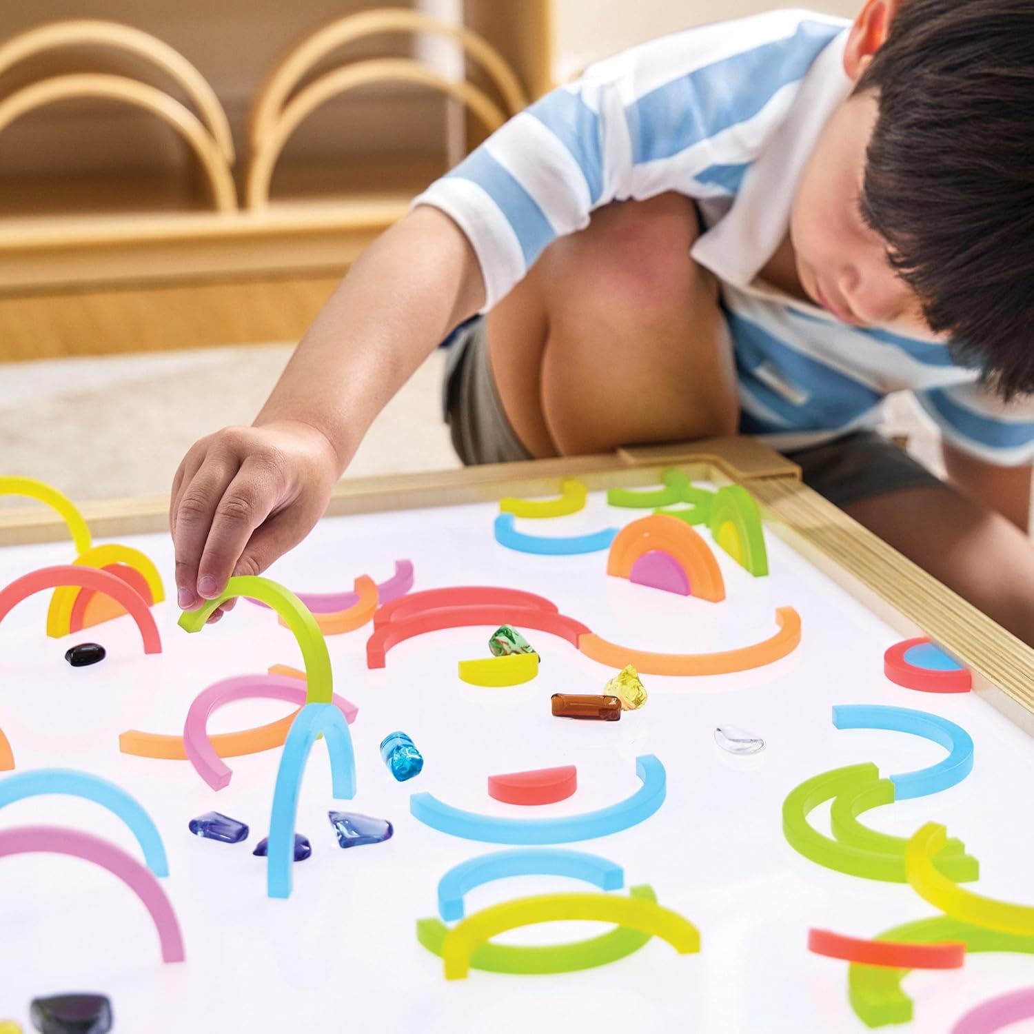 Kaplan Early Learning Translucent Arch Tiles - 90 Pieces