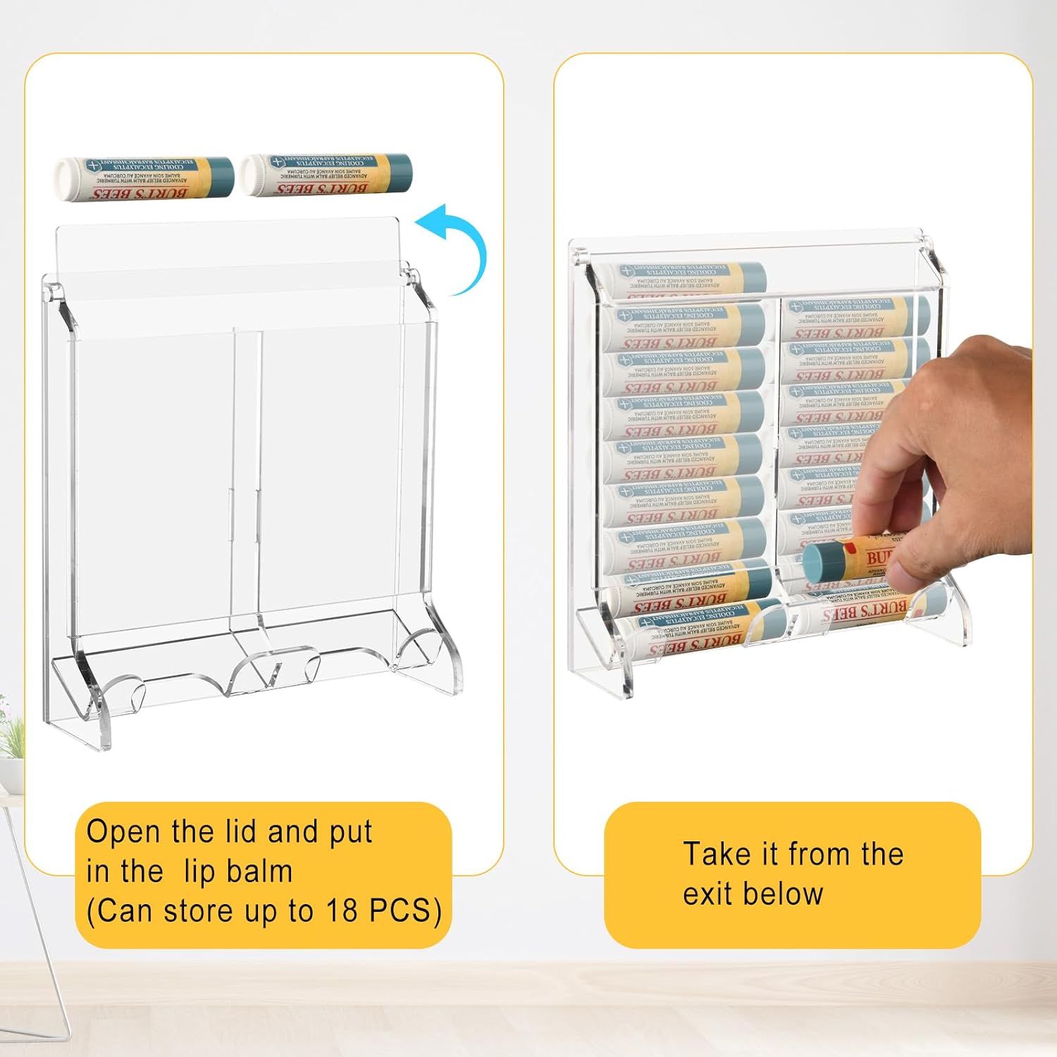Lip Balm Dispenser, Lipstick Organizer for Lip Balms & Moisturizers image 4