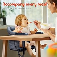 Vista 9 de Sillas Colgantes - Portátiles y Plegables para Bebés de 6-36 Meses, Uso Familiar y de Viaje con Bolsa de Transporte (Gris)