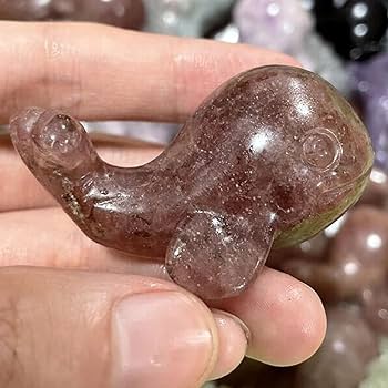 Amazon.co.jp: クジラの置物 天然水晶 漫画の動物像 手彫り クリスタル